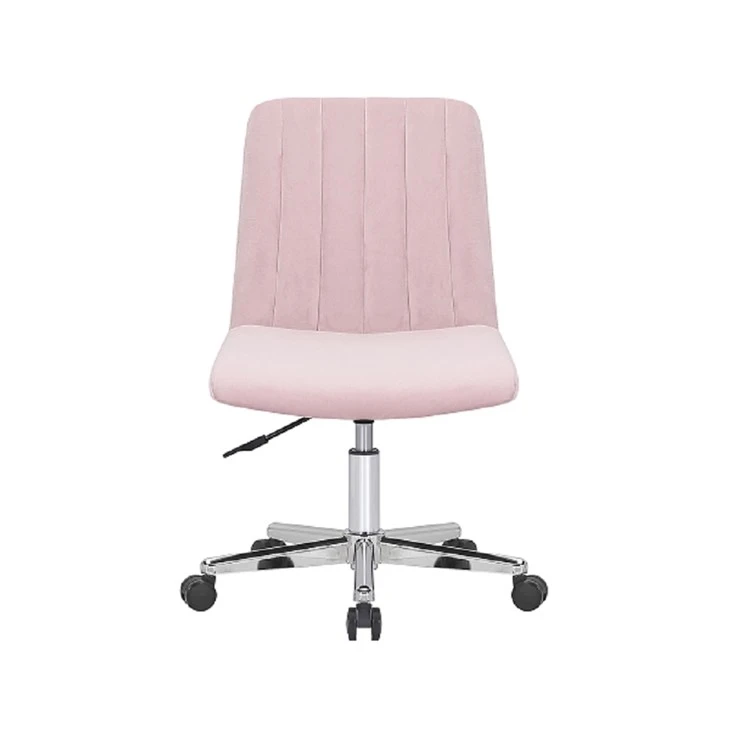 Pink Velvet Swivel Skrivbordsstol