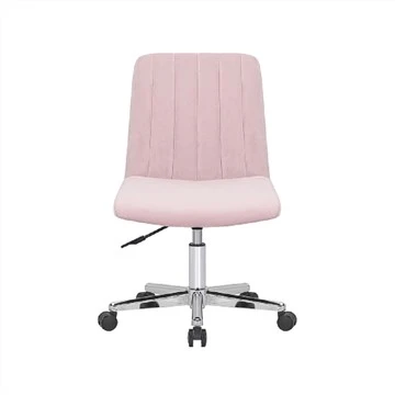Pink Velvet Swivel Skrivbordsstol