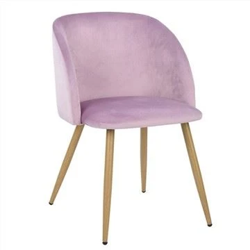 Rosa Modern Retro Tyg Armstöd Casual Matstol