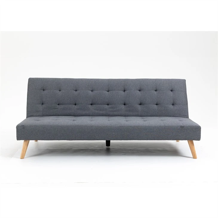 Modern grå enkel bäddsoffa i linne