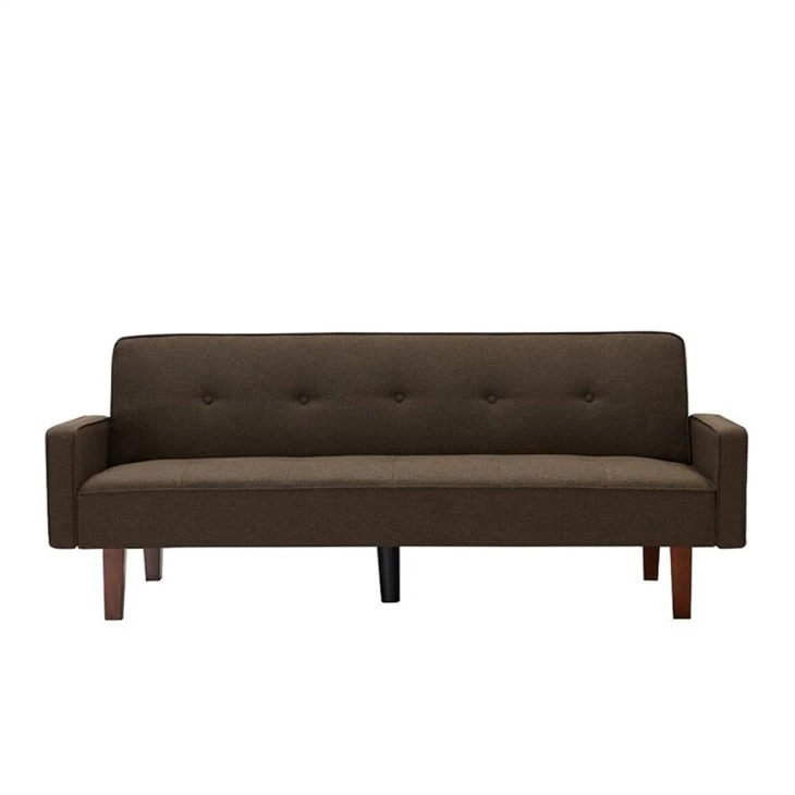 Linne Klädd tuffad futon bäddsoffa