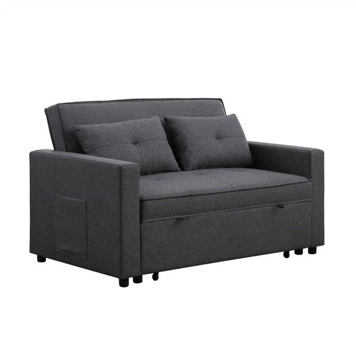 Partner Linne Klädd Tufed Futon Bäddsoffa