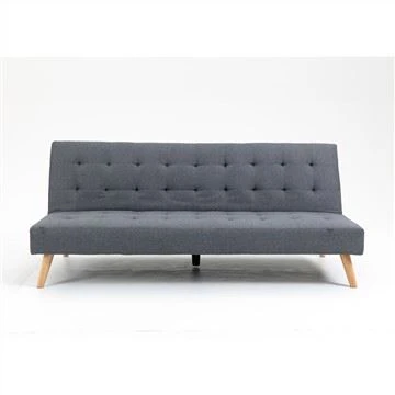 Modern grå enkel bäddsoffa i linne