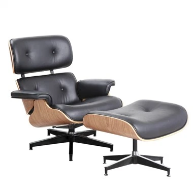 Mid Century Modern Fåtölj med Ottoman
