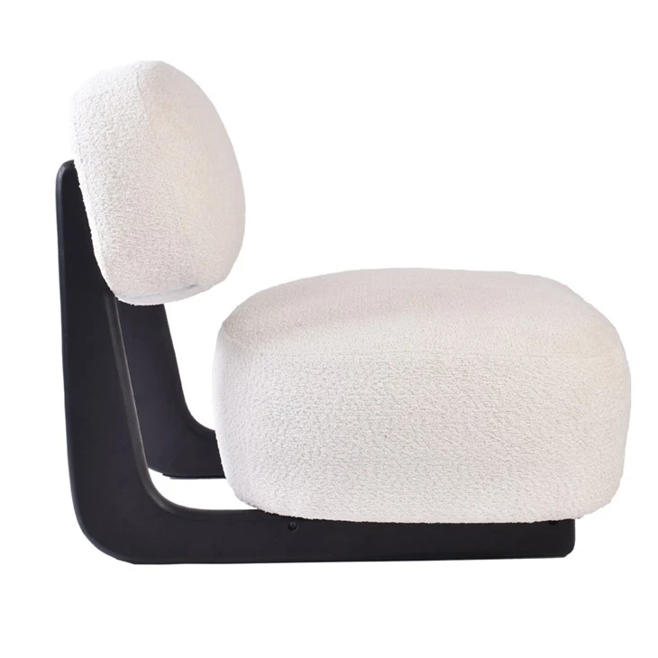 Partner Cashmere Fabric Cover Leisure Chair With Rubber Wooden Frame New Design ISLA